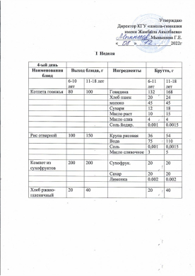 08.12.2022ж Преспективалық ас мәзірі