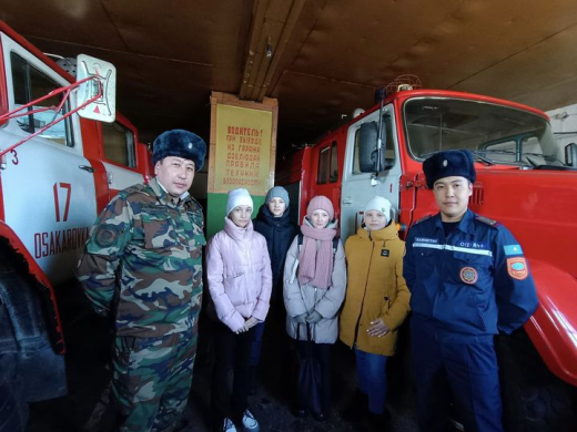 Посетили пожарную часть п. Осакаровка