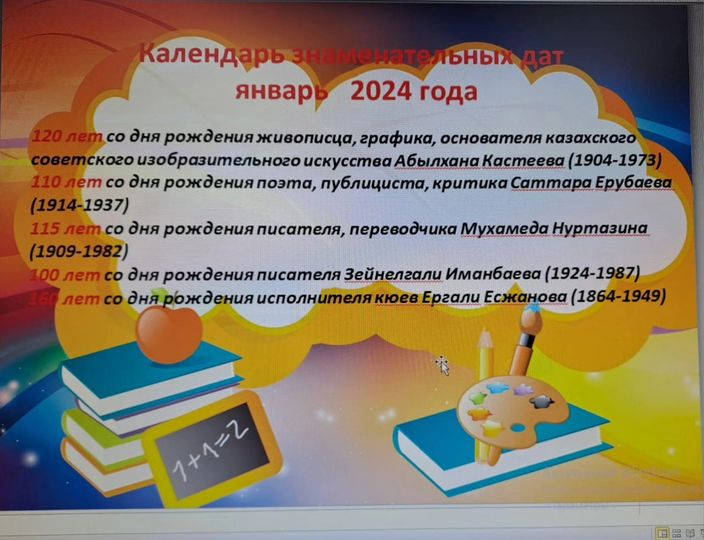 Календарь знаменателных дат на январь 2024 год