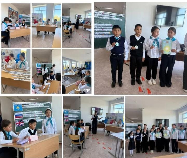 “Тілдер” мерекесіне орай, 5-6 сыныптар арасында “Өзге тілдің бәрін біл,  өз тіліңді құрметте” атты сайысы өтті.