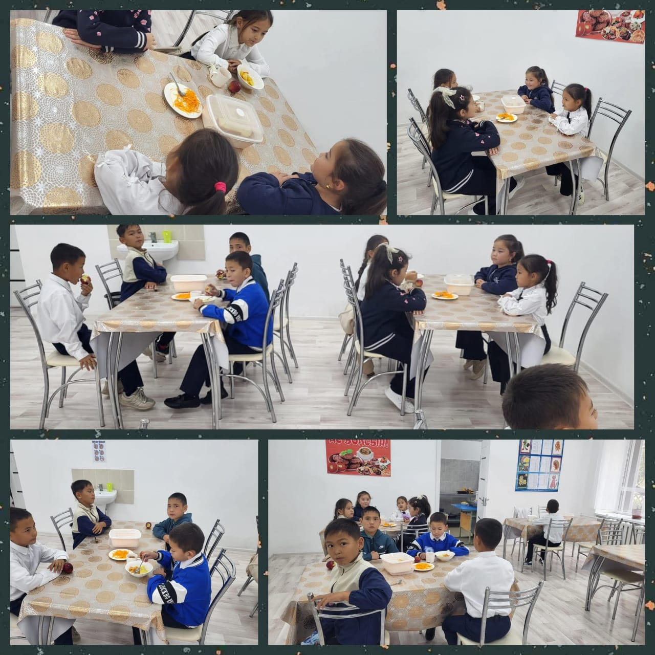 мектебімізде әлеуметтік қолдау шаралары аясында оқушыларды тегін тамақтандыру бастауыш сынып оқушыларына, сондай-ақ әлеуметтік жағынан қолдауды қажет ететін санаттағы балаларға мемлекет есебінен беріледі. Бұл бастама оқушылардың дұрыс тамақтануына жағдай 