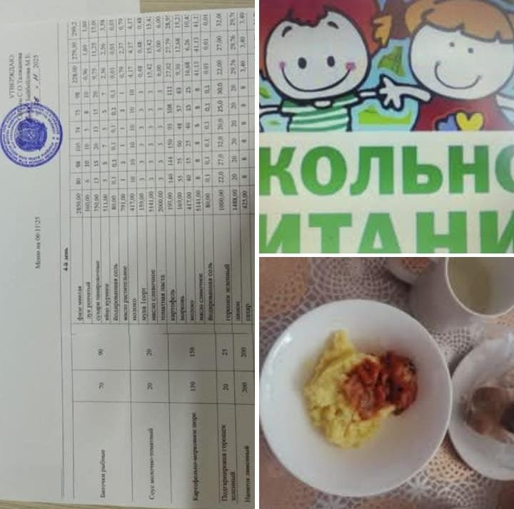 Тамақтанудың күнделікті  бекітілген мәзірі