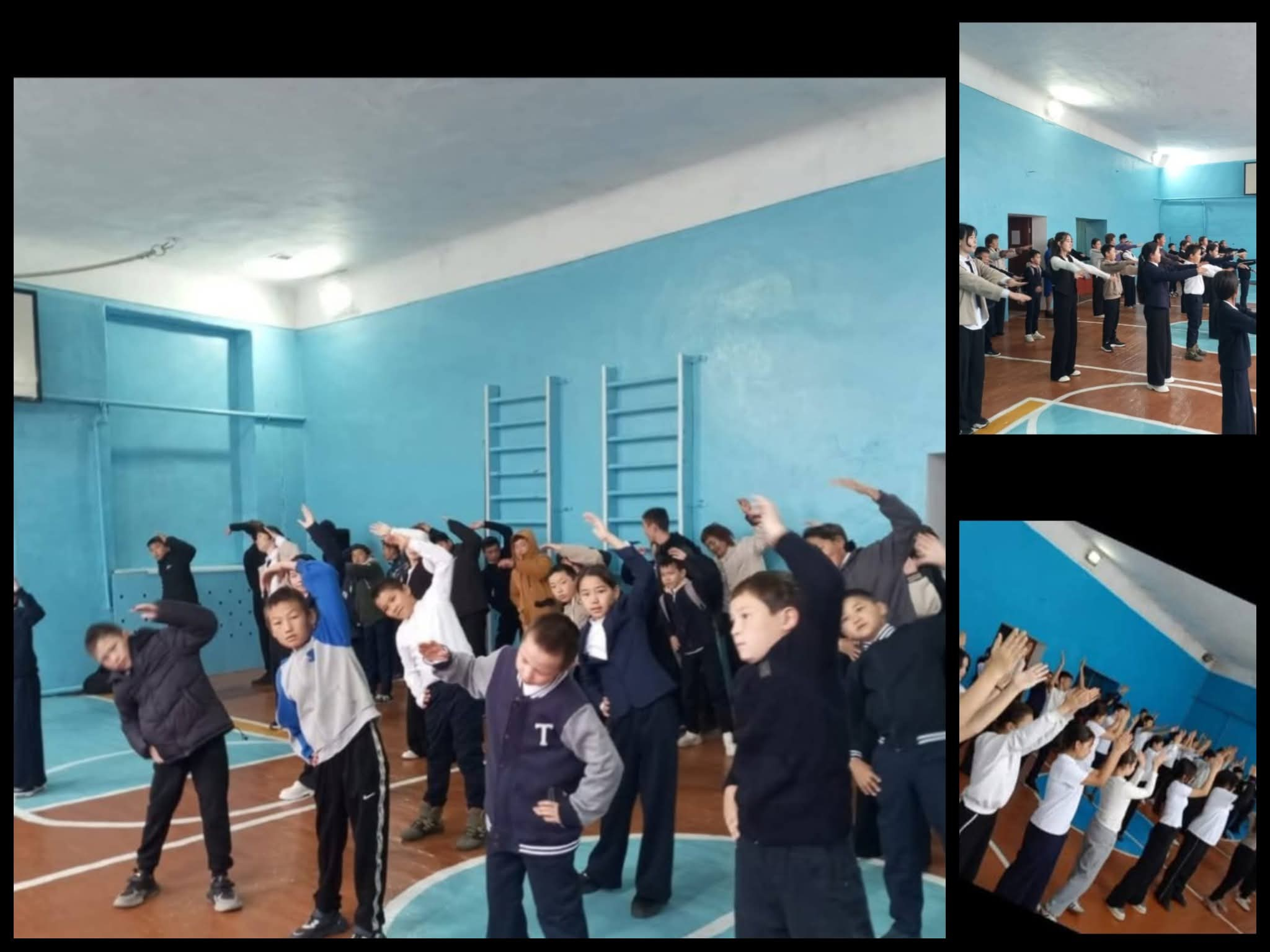 Mектебімізде таңғы жаттығу өткізілді.