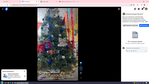 Жаңа жыл мерекесіне орай мектебіміз мерекелік нақышта безендірілді.