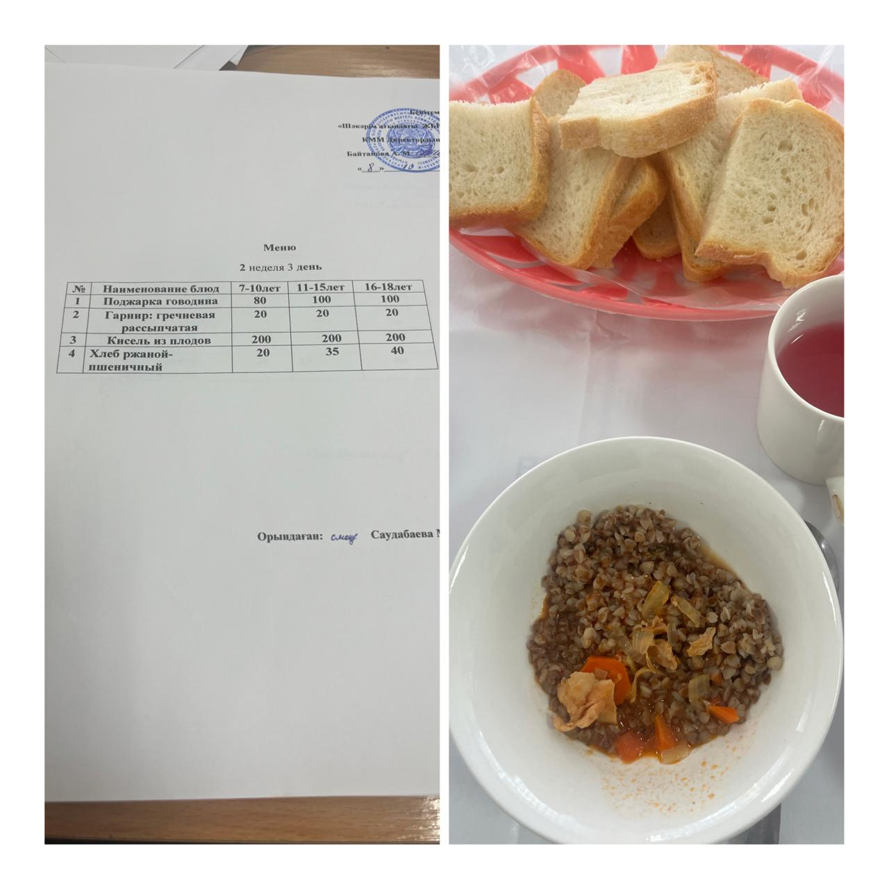 Школьное питание на  8 октября »