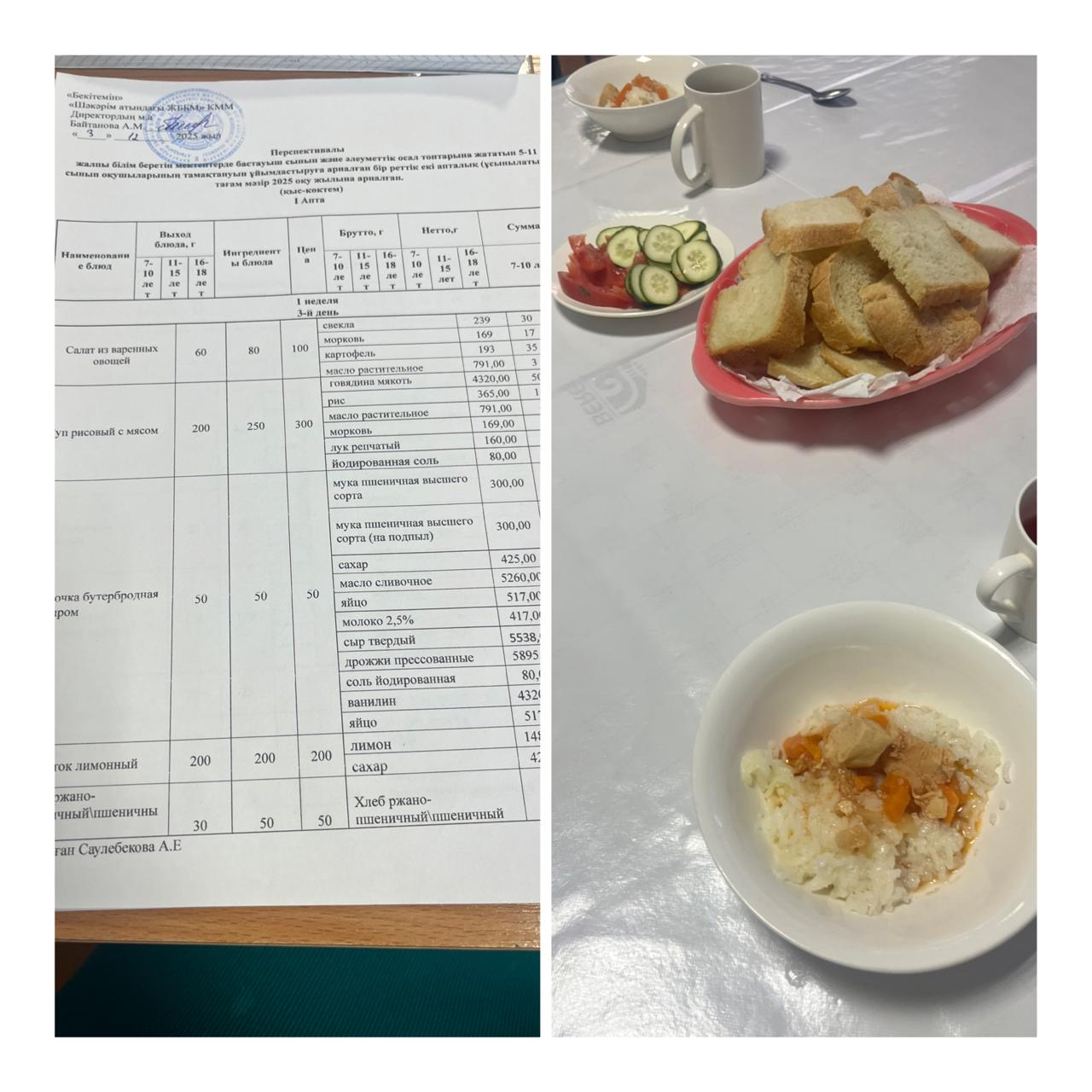  3 желтқсанға   мектептегі тамақтану