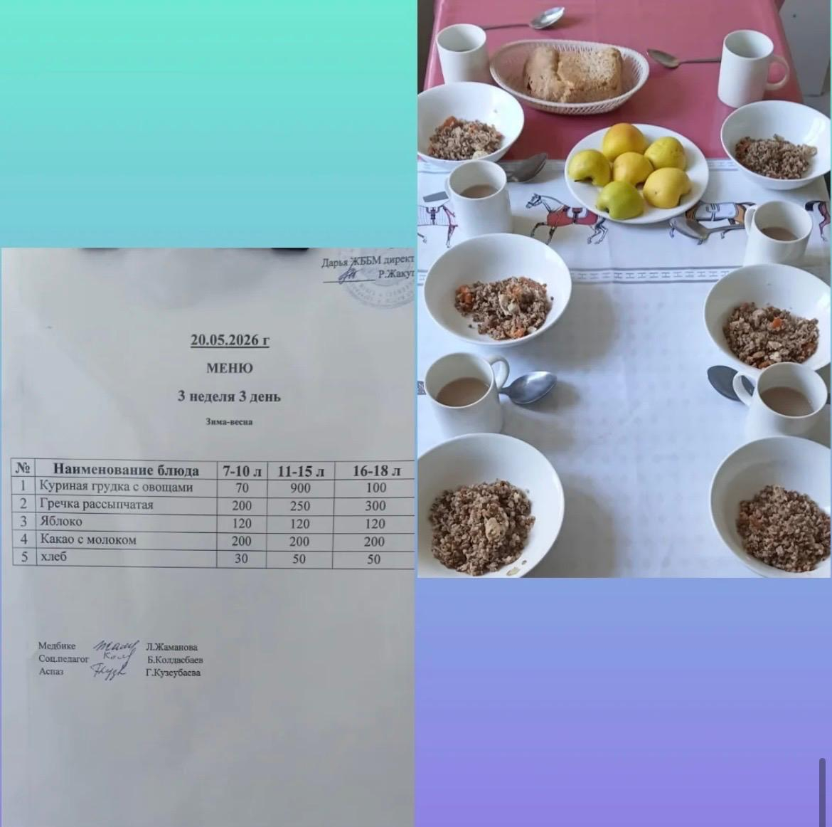 Ас мәзірі 20.05.2026