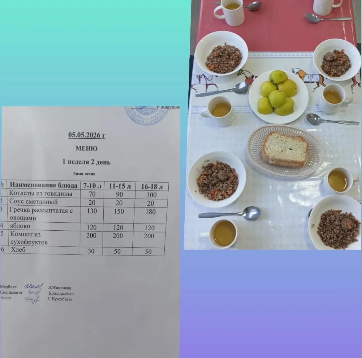Меню на 05.05.2026