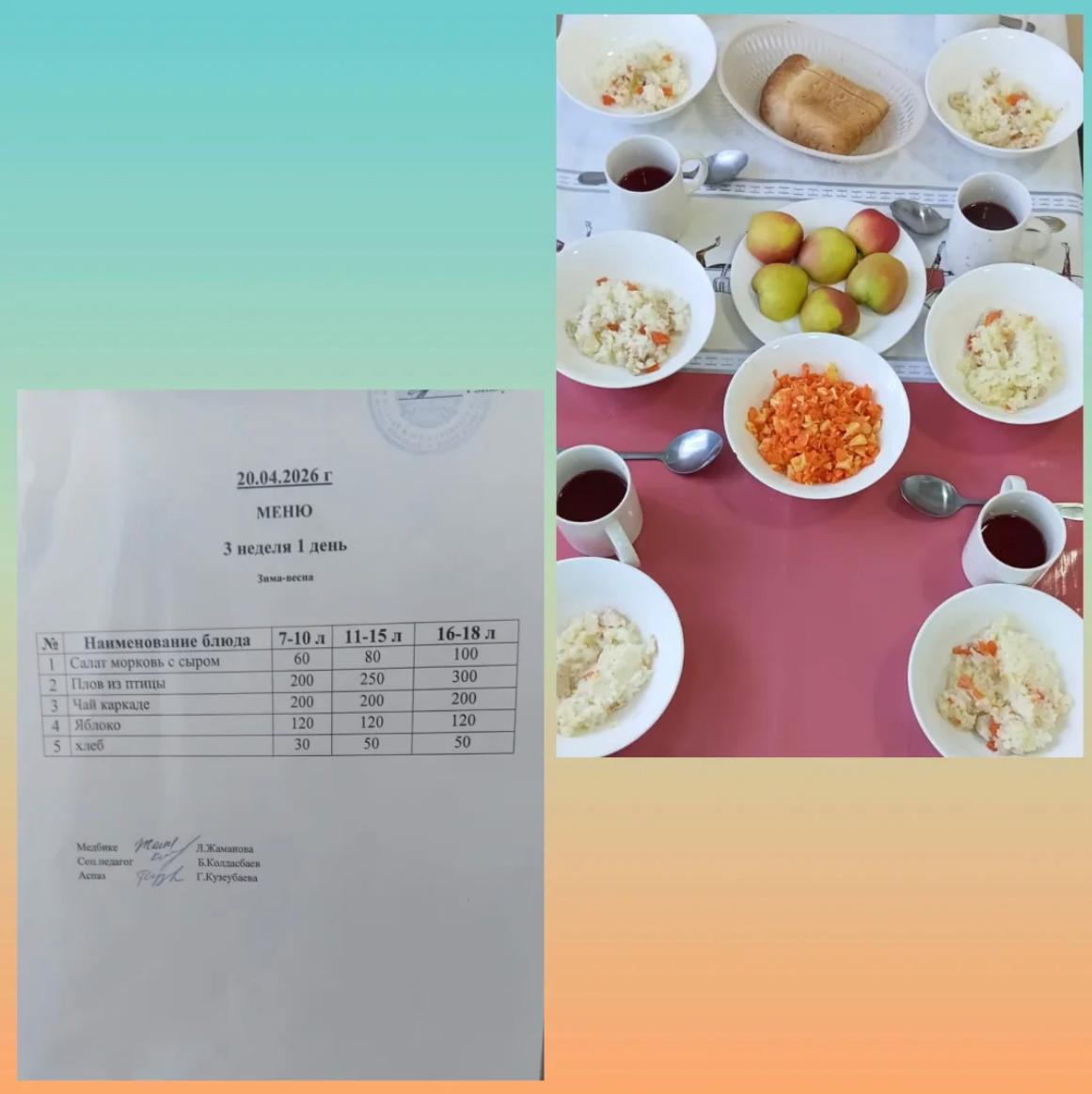 Ас мәзірі 20.04.2026