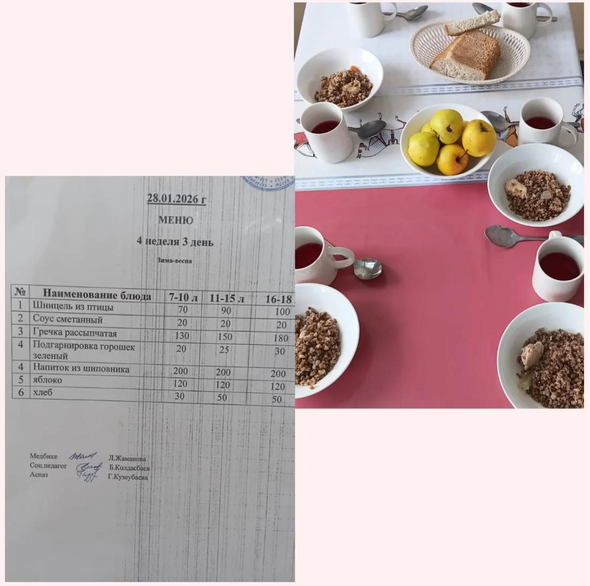 Меню на 28.01.2026