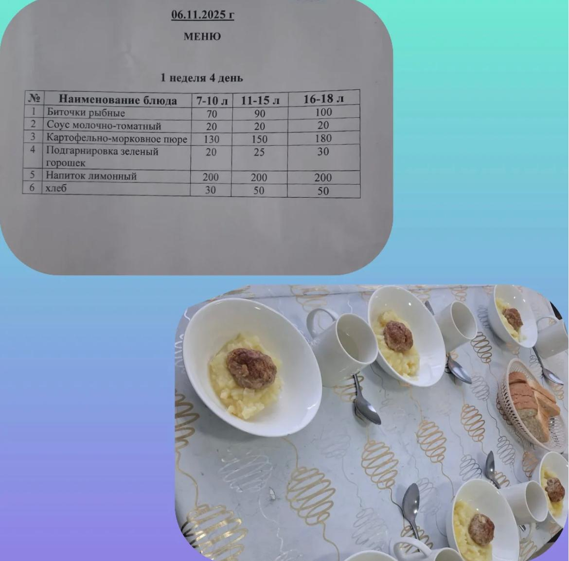 Ас мәзірі 06.11.2025