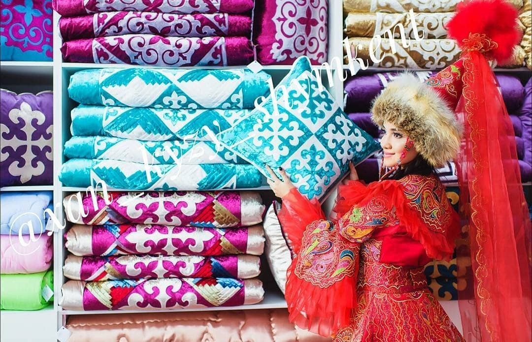 Төшөк икаялары. Казахские ткани. Приданое невесты. Казахские подушки. Корпешки казахские.