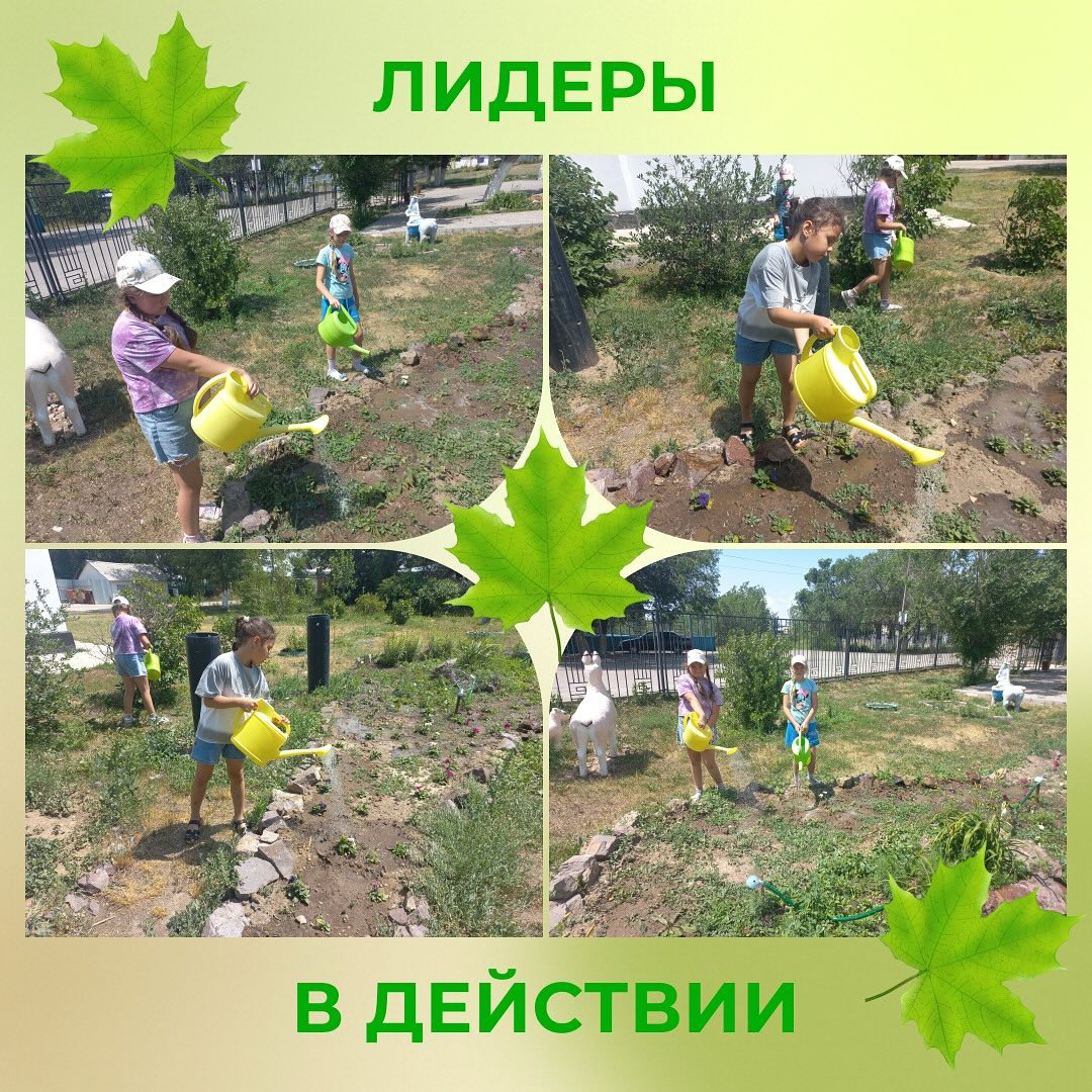 Сегодня наши трудовые дежурные проявили настоящую заботу о зелёных уголках лагеря!