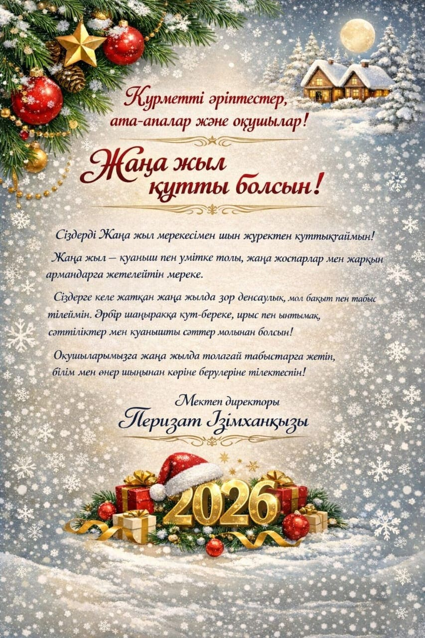 Мектеп директорының құттықтауы